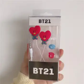 Słuchawki douszne BT21 COOKY SHOOKY z kreskówek anime, modne, nowe, urocze, douszne, do nauki, sportowe, rekreacyjne, prezent dla przyjaciół 6 best sales etui na airpody bt21 - №3