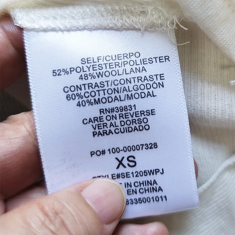 تي شيرت نسائي بقصة ضيقة طويل Sve من مزيج الصوف لصق على شكل حرف a مستدير Ne كاجوال Sle قميص خريفي رقيق يسمح بالتهوية #2