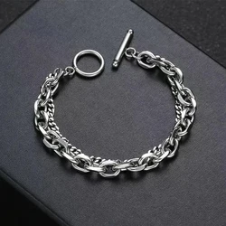 Fashion Motorcycle Equipment Accessories Bracelet For Men Stainless Steel Cuban Chain Braslet Outdoor Sports Cycling Hand Joias