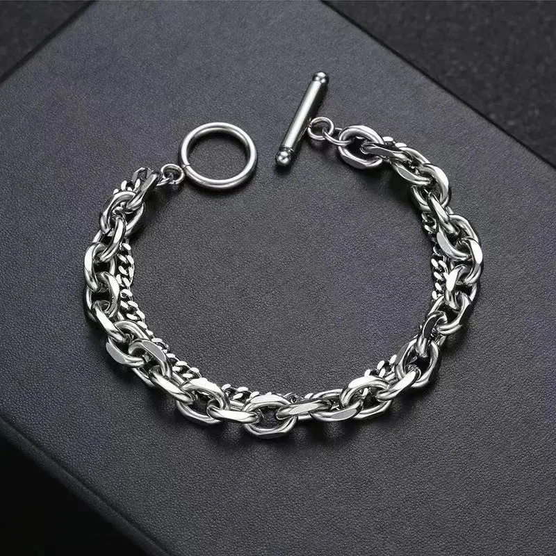 Fashion Motorcycle Equipment Accessories Bracelet For Men Stainless Steel Cuban Chain Braslet Outdoor Sports Cycling Hand Joias