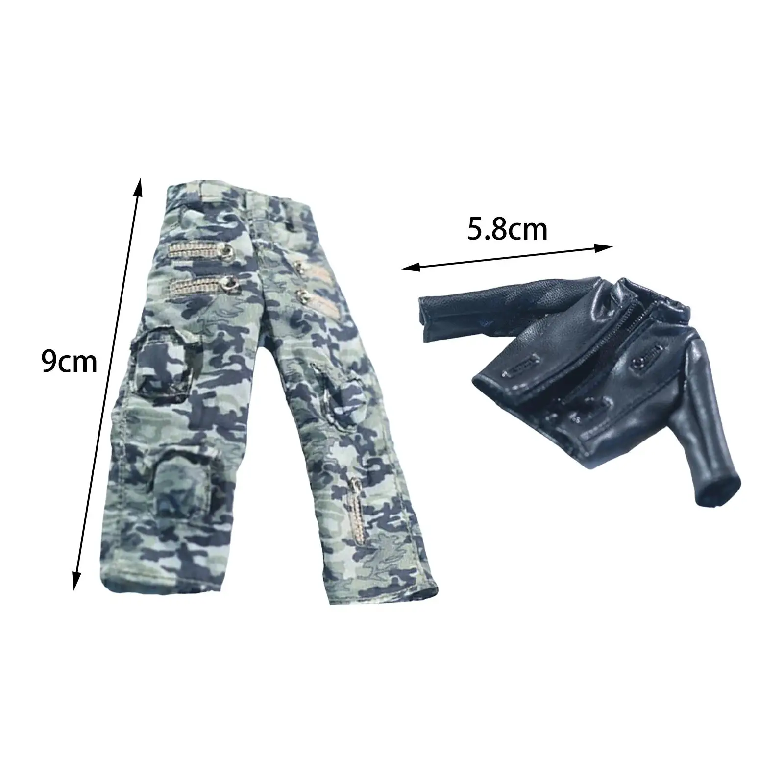 Veste et pantalon miniatures faits à la main pour figurine d'action masculine, tenue de 6 pouces, accessoires de beurre, échelle 1/12