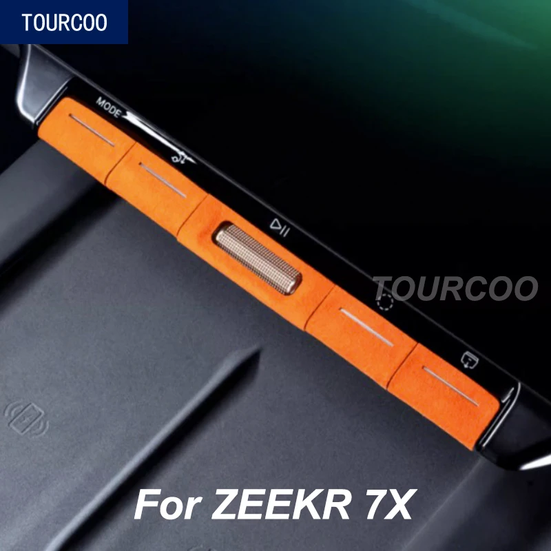 

For ZEEKR 7X 25-26 Suede Buttons Decorative Stickers Under Screen Interior Styling Modified Accessories