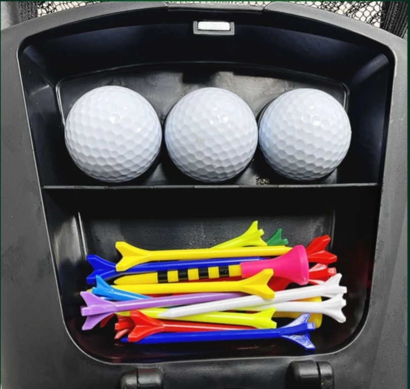 المبيعات الساخنة خفيفة الوزن 3 عجلات الألومنيوم المطاط بلمسة واحدة قابلة للطي 60 كجم عربة دفع الجولف العلبة #6