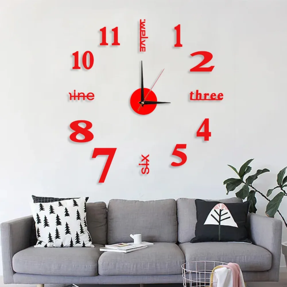 

Decoration Clock Fashionable Digital Wall Clock Silent Personality Mute Clock Luxury DIY Hanging Watch Living Room