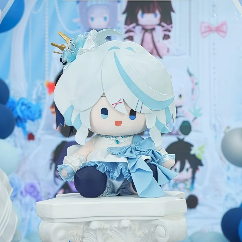 Genuine Genshin Impact God'S Feast Series Sitting Doll Columbina Hyposelenia Furina De Fontaine Zhongli Raiden Shogun 35cm Doll