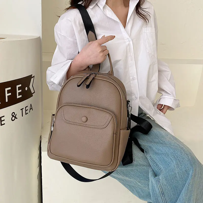 2023 New Women's Bags Trendy Versatile Handbags Crossbody Bags Fashion Backpacks Students Light Luxury PU Shoulder Bag