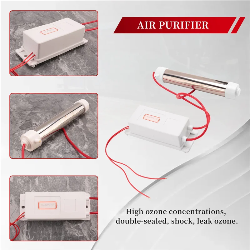 AEA9-3G генератор озона 220 В очиститель воздуха озоновый стерилизатор из нержавеющей стали кварцевая трубка озонатор воздуха машина для воды