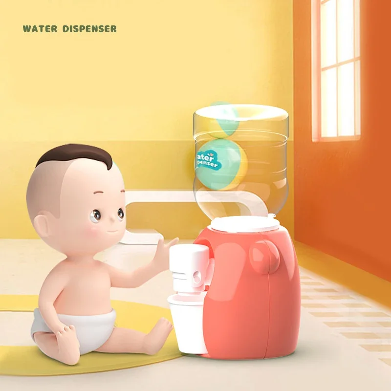 HOT SALE Mini Water Dispenser Baby Toy Drinking Water Cooler Lifelike Cute Children Cosplsy Props Home Decor Ornament