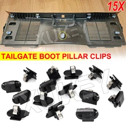 15X Tailgate Boot Pillar Clip Interior Trim Panel Fastener Clamps For Opel Vauxhall Corsa C D E Adam Zafira B C ar Accessories