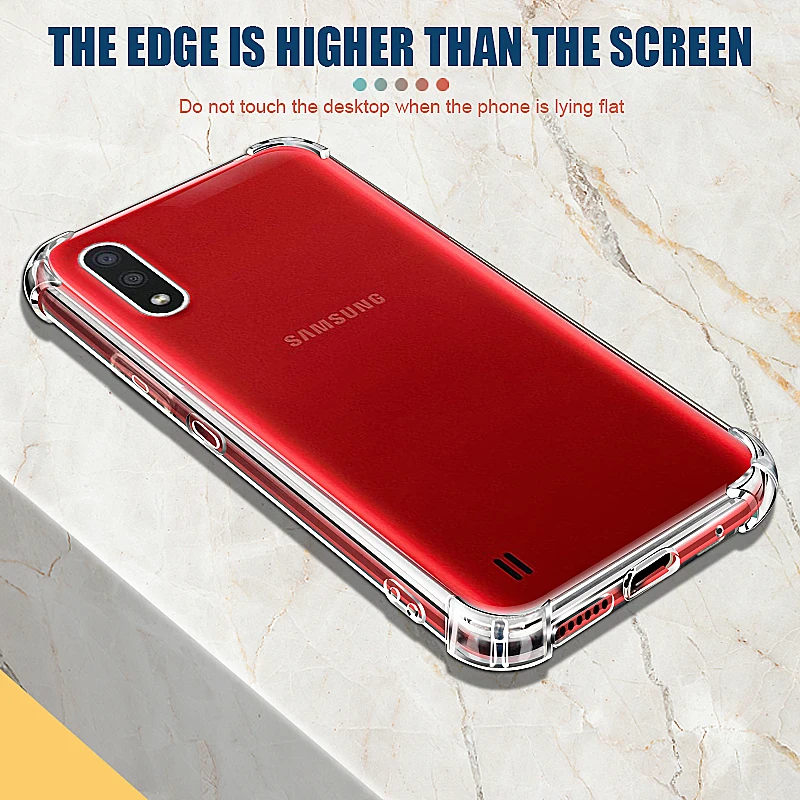 Shockproof Case For Samsung Galaxy A01 A11 A21 A31 A41 A51 A71 Soft Phone Shell M01 M11 M21 M31 M51 Clear Silicone Back Cover