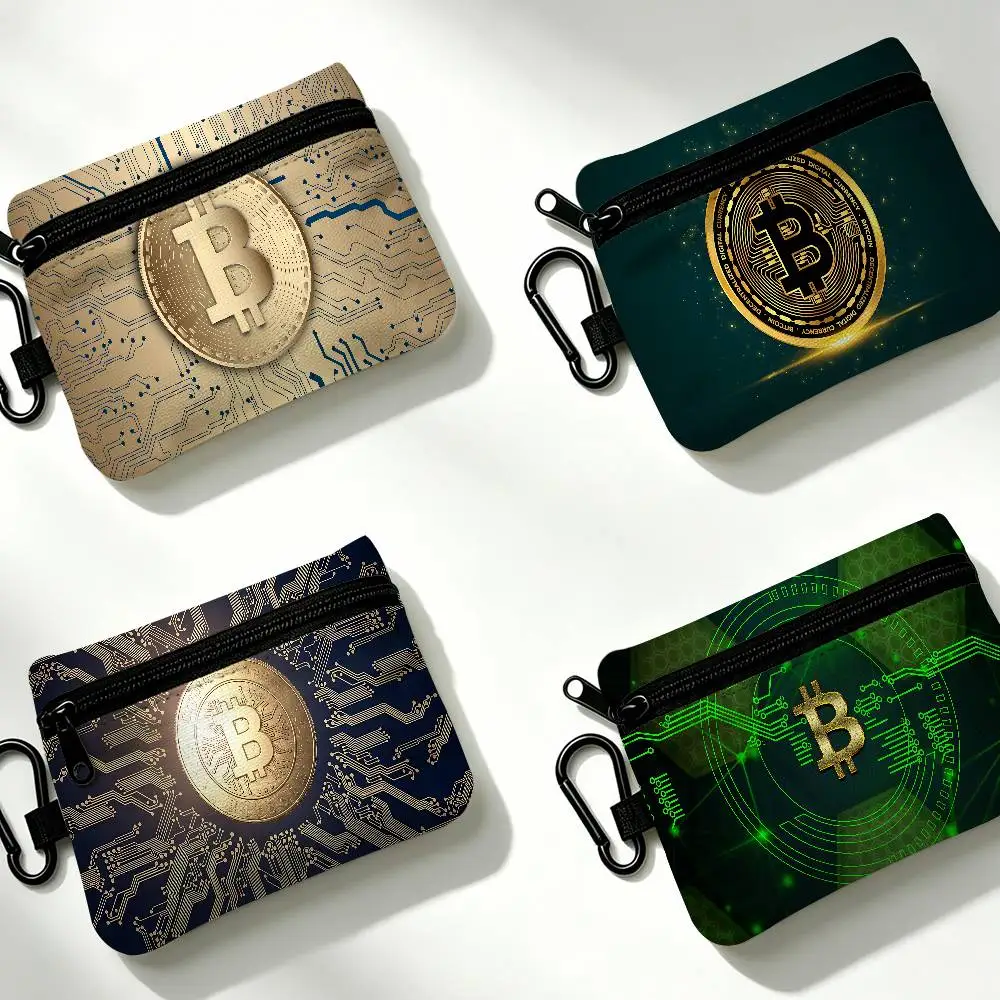 Pop Rock Band I-Imagine D-Dragons Compact Oxford Cloth Zipper Pouch Detachable Carabiner Mini Coin & Key Wallet