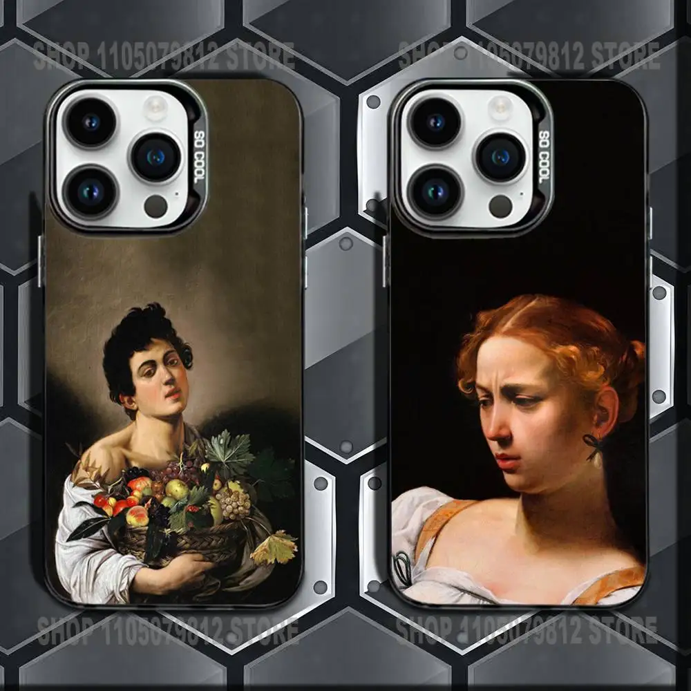 

C-Caravaggio Painting Phone Case For iPhone 16,15,14,13,12,11,Mini,Pro,E,MAX Black Candy Matte Shockproof Cover