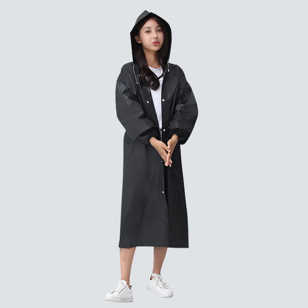 

3 шт. утолщенный портативный плащ черный многоразовый Eva водонепроницаемый дождевик пончо для пешего туризма, кемпинга, альпинизма, путешествий, дождевик для взрослых