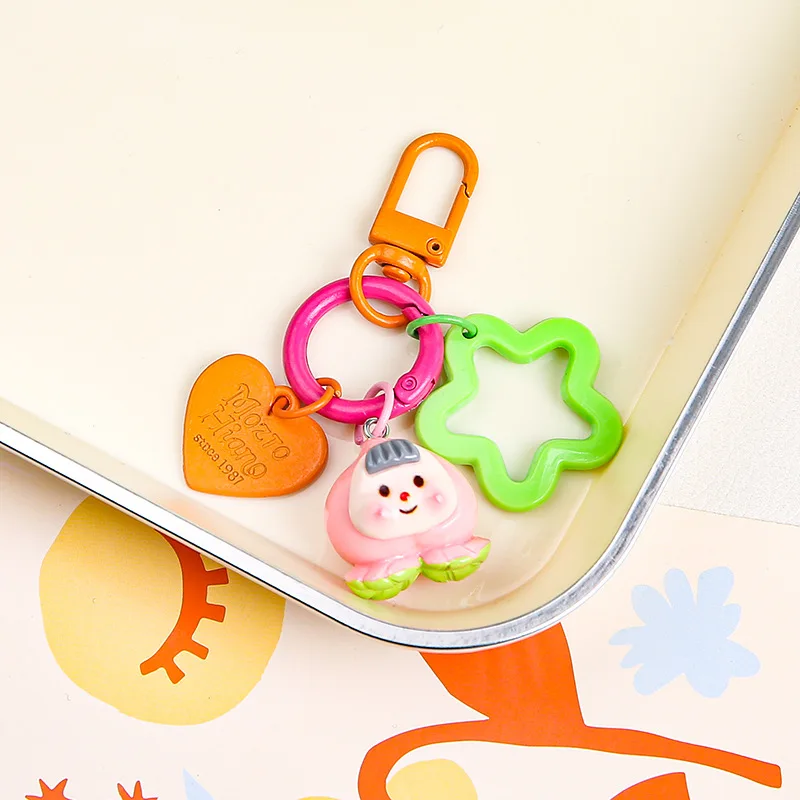 10pcs/set Keychain Elegant Candy Color Bag Keyring Jewelry For Women Girl Car Hanging Trinket Key Holder