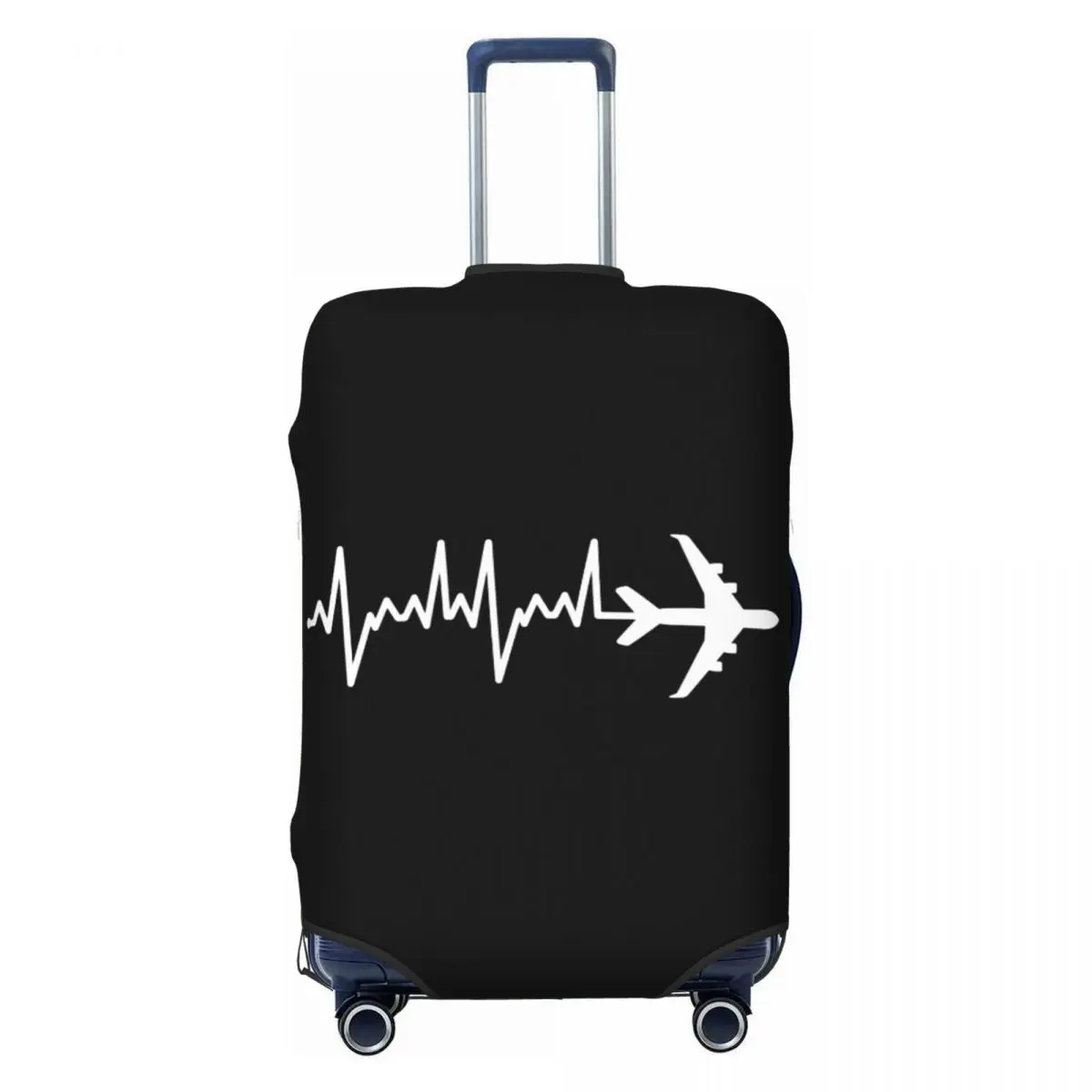 Custom Aviation Airplane Heartbeat Pilot Luggage Cover Cute Aviator Plane Gift Suitcase Protector Covers Suit For 18-32 inch