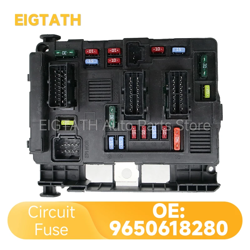 

9650618280 Fuse Box For Peugeot 206 Citroen C2 C5 1.4L 1.6L 2.0L Factory Price Good Quality Interior Accessories Car Spare Parts