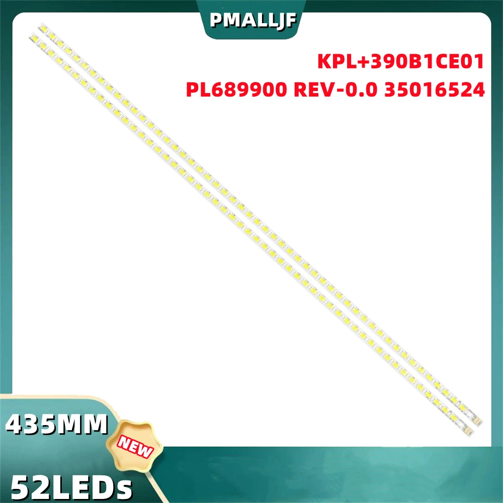 2Pcs/Set LED Backlight Strip For LED40F2200NE 35016301 KPL 390B1CE01LED39E220NE 37020253 35016524 52LEDs 435MM