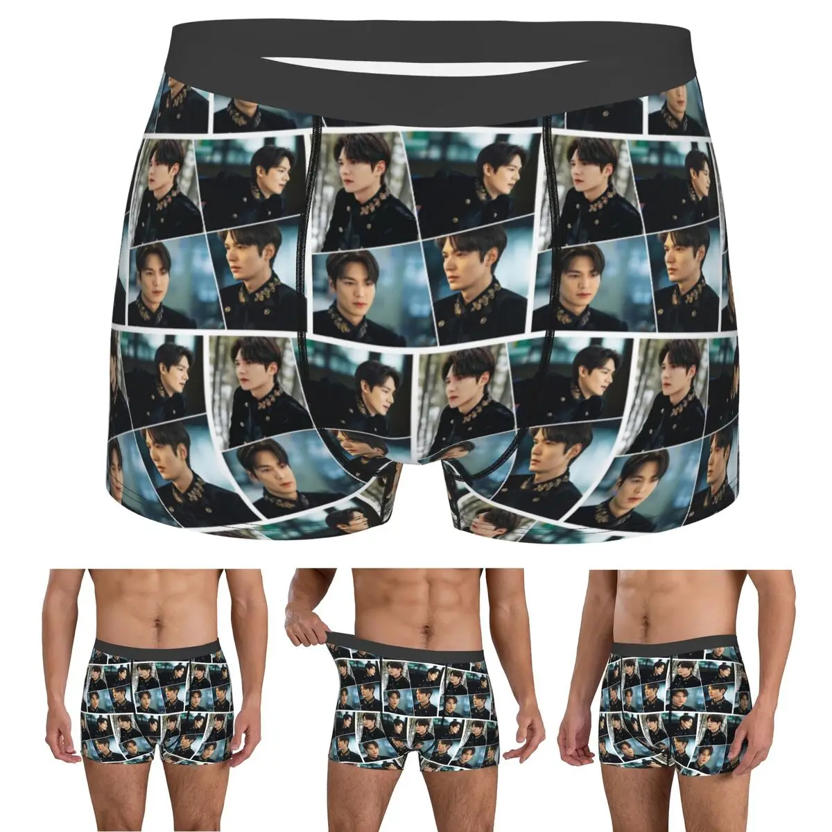 

Boxer Underpants Shorts Lee Min Ho The King Handsome Collage Panties Male Comfortable Underwear for Homme Man Boyfriend Gift