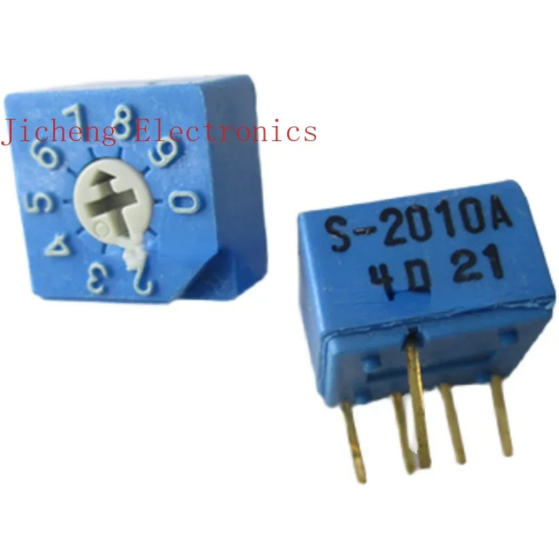 

10PCS Japanese S-2010A 4:1 Coded Switch 0-9 10-bit Rotary Dip Plug-in.