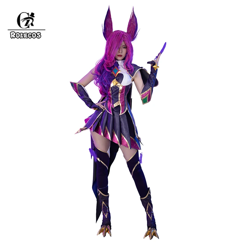 

NSPSTT Xayah Cosplay Costume LOL Star Guardian Xayah New Version Women Dress Pre-sale Halloween Cosplay Fullset Suit With Cloak