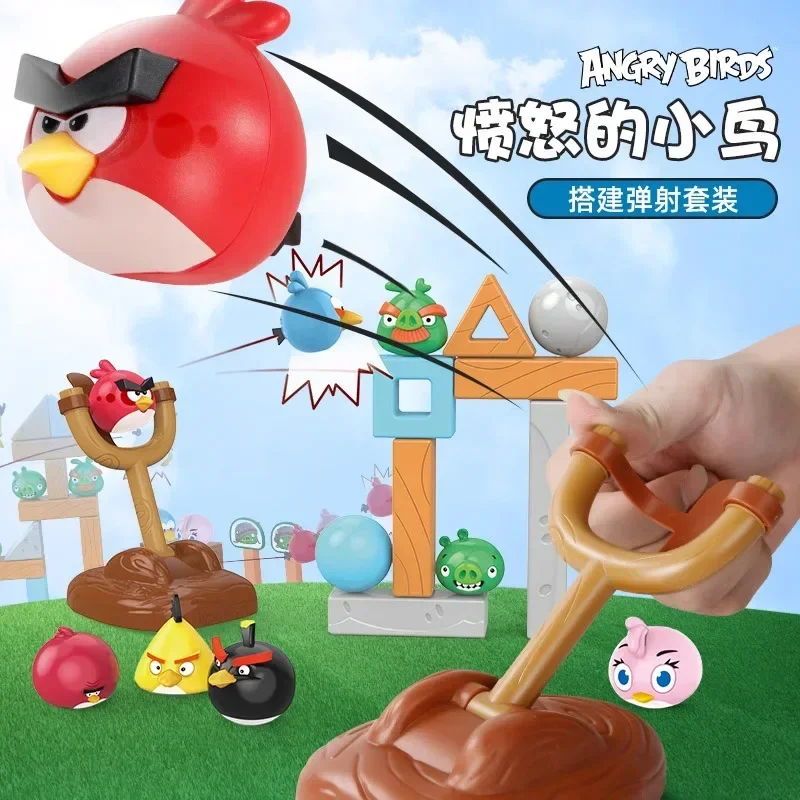 

Anime Game Toys Angry Figure Chuck Bomb Piggies Birds Catapult Combo Space Building Block Model Slingshot Puzzle Toy Kid Gift