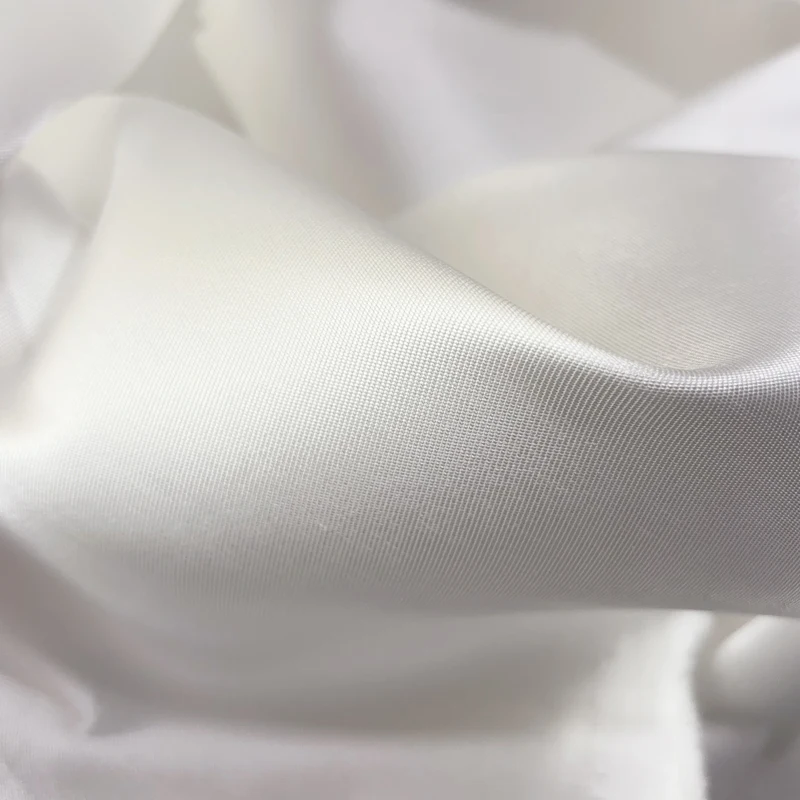 Stiff Mikado Satin Fabric in White and Black, Luxury Twill Satin by the Yard for Wedding Dress and Suit Sewing Project