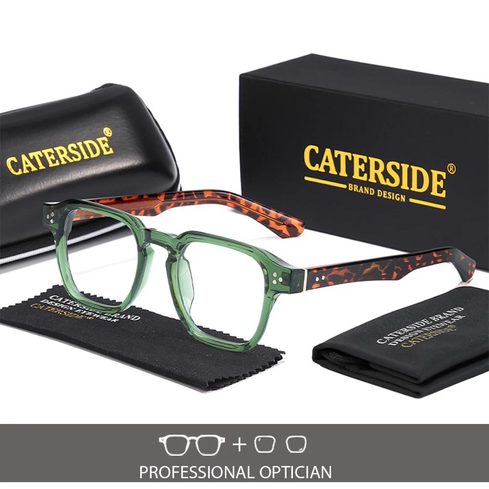 

CATERSIDE Square Glasses Men Anti Blue Light Classic Brand Designer Prescription Glasses for Women Computer Reading Glasses