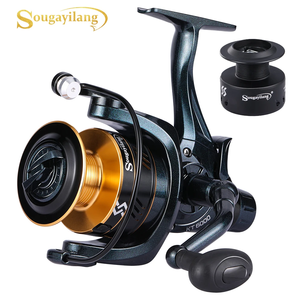 Sougayilang 5.0:1 Gear Ratio Spinning Fishing Reels 2000-6000 Model Powerful Carp Reel Saltwater Freshwater Fishing Pesca Reel