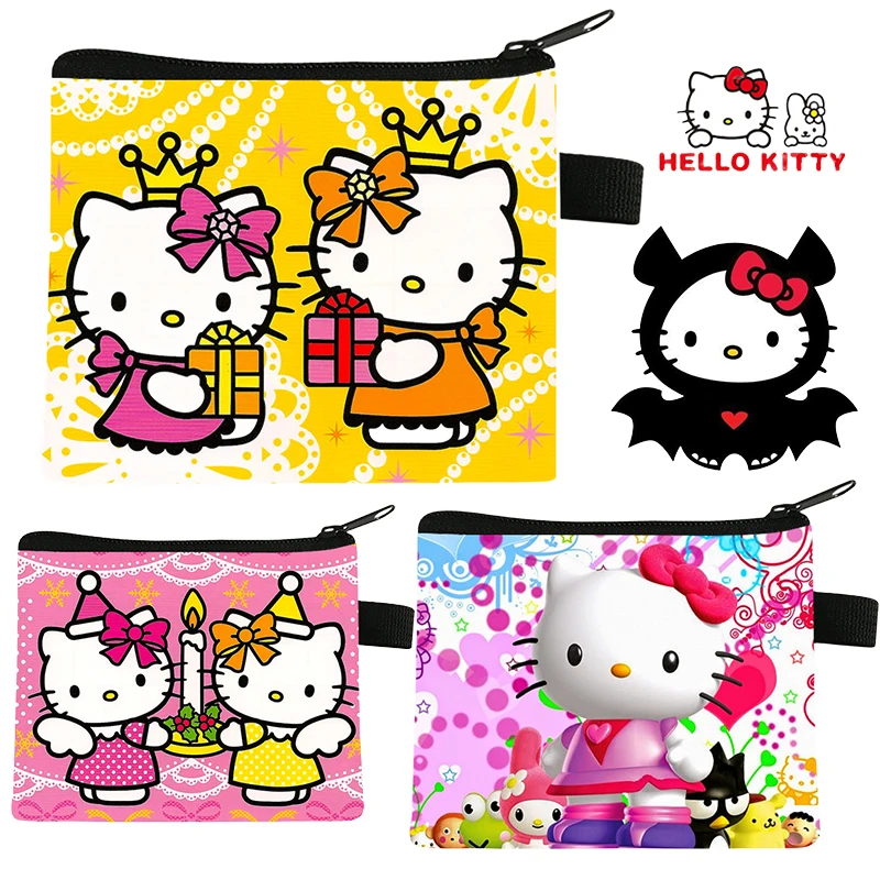 

Sanrio Hello Kitty Coin Purse Cute Lipstick Makeup Storage Bag Portable Bus Card Multifunctional Storage Bag Coin Purse Pockets