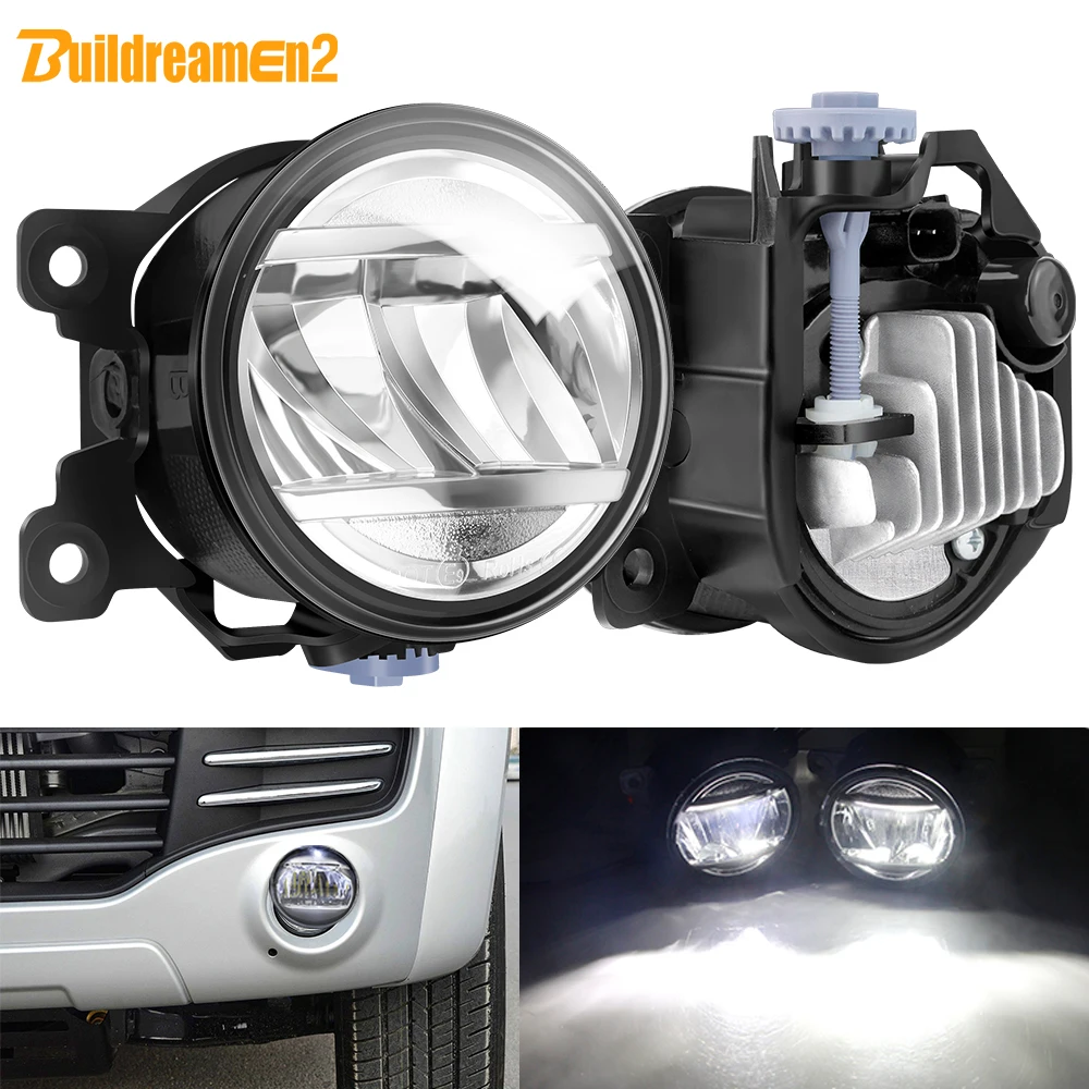 2 X High Bright Fog Light Assembly For Jeep Renegade Cherokee Compass Dodge Ram 1500 2500 3500 40W H11 Upgrate Car LED Fog Lamp