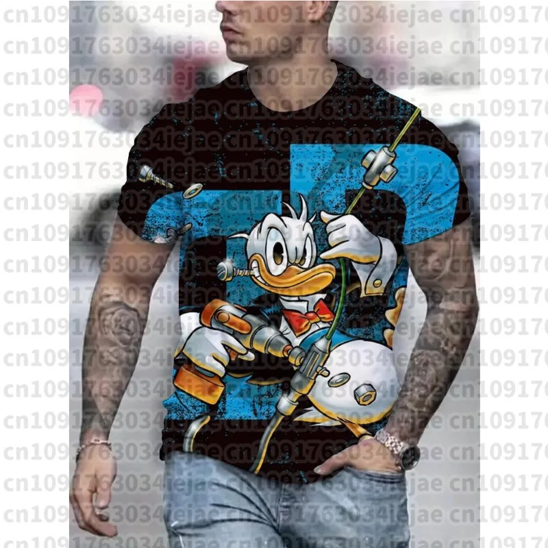 Disney Donald Duck T-shirt 2025 Men Women Short Sleeve Casual Style 3D Print T Shirt Summer Streetwear Tee Tops Cartoon Children