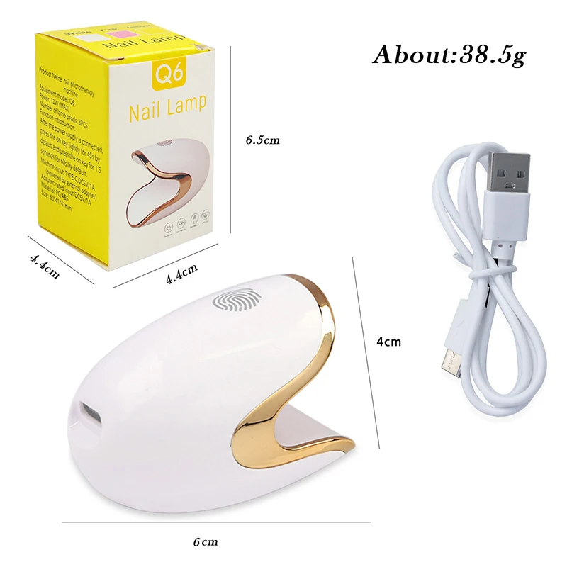 Fast Drying 12W Dinosaur Egg UV Nail Lamp Dryer Mini Single Finger Phototherapy Machine Nail Gel Polish Cured Manicure Tools