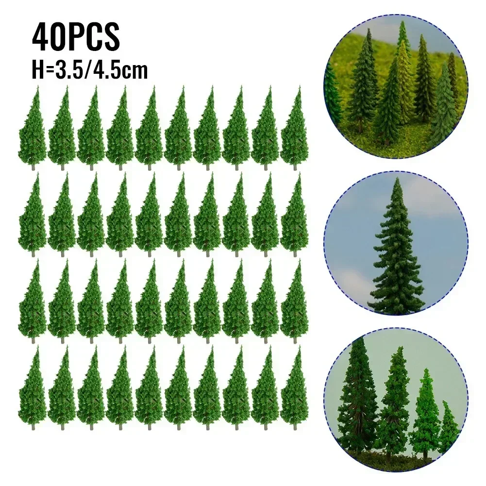 

40pcs Model Trees For Train Railroad Diorama Wargame Park Landscape Scenery Railroad Decoration Building Landscape Micro Toys