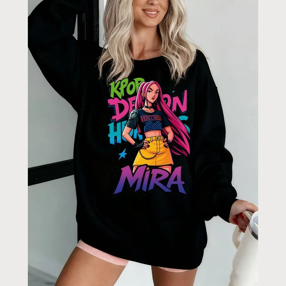 Moda KPop Demon Hunter cartoon Girl Boy Maglione Felpa calda Uomo e donna Hallyu casual Top abbigliamento casual