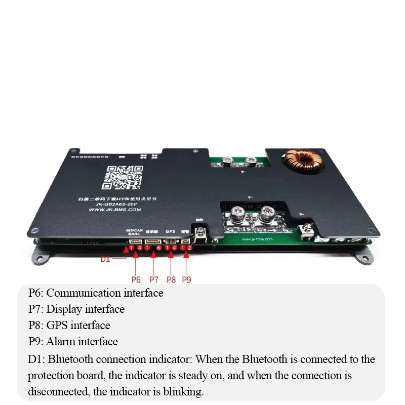 JKBMS Smart BMS JK QB2A8S20P 2A Actieve Balans 4S 5S 6S 7S 8S 200A 12V 24V BT Warmte Display voor Lifepo4 Li-ion LTO Batterij Jikong