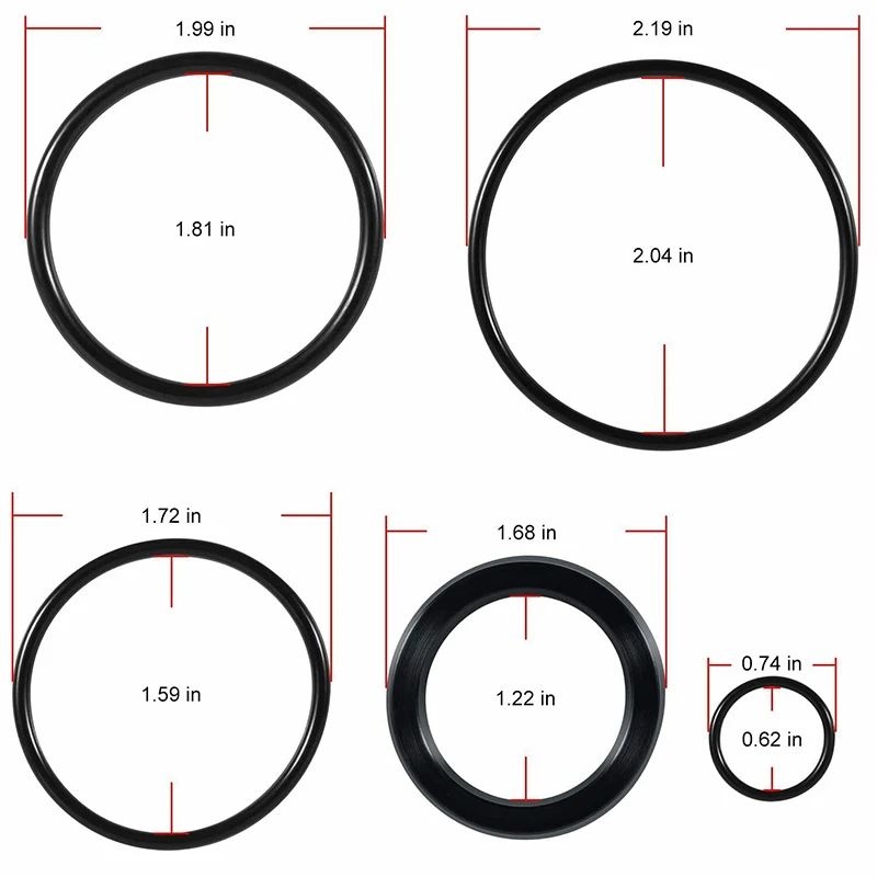 Hydraulic Lift Cylinder Seals Kit Fits for Bobcat 444, 500, 520, 530, 533, 540, 542B, 643, 731, 743 Etc