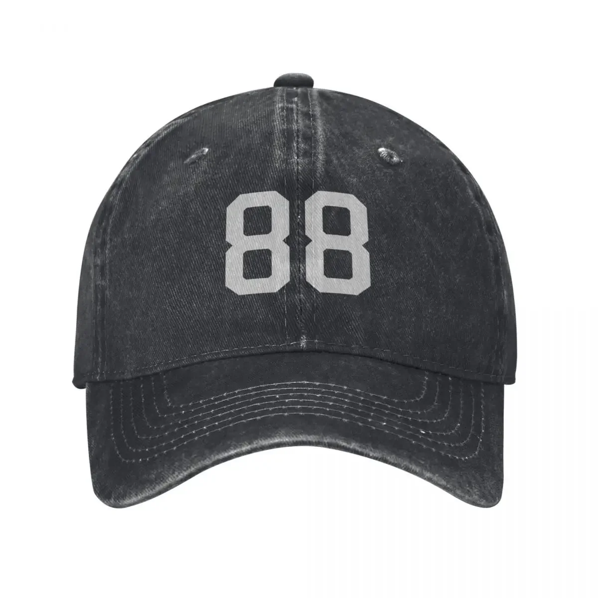 Number 88, grey on black sports jersey number eighty eight Baseball Cap cute Vintage Sports Cap Girl'S Hats Men's