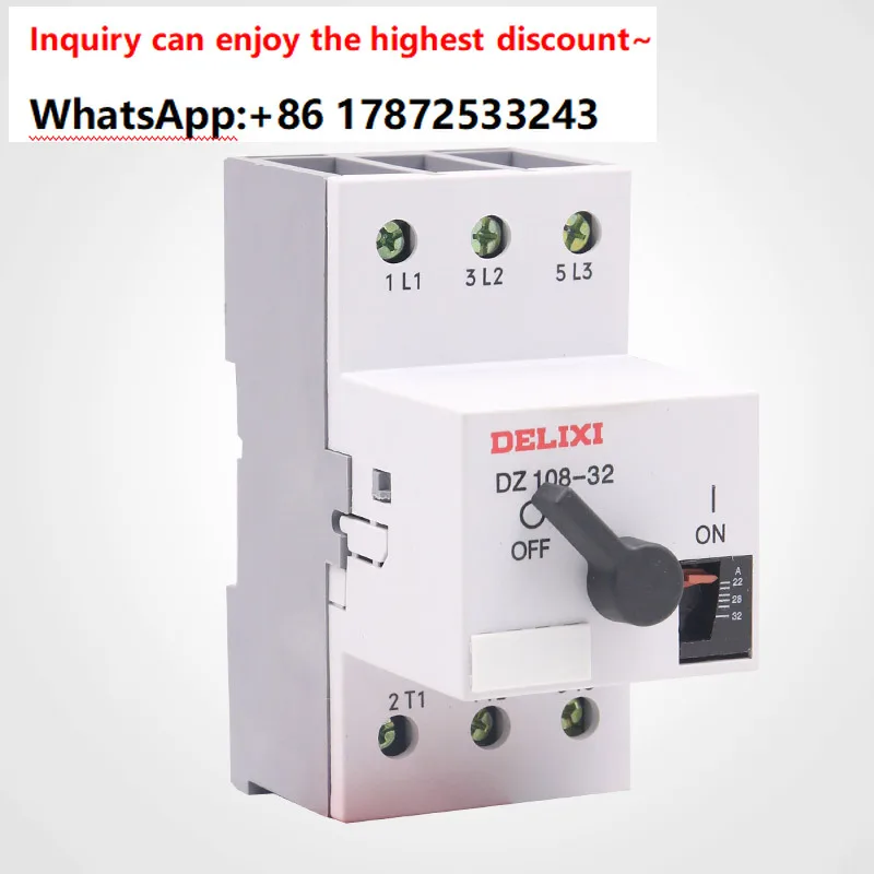 Motor protector plastic case circuit breaker DZ108-32/10 adjustable current 3VE 2.5-32A