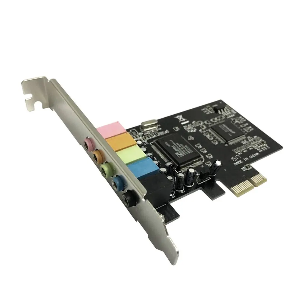 Tarjeta de sonido PCI-E 5,1 canales ordenador PCI Express CMI8738 Chipset Audio estéreo 6 canales juegos 3D música tarjeta de sonido Digital