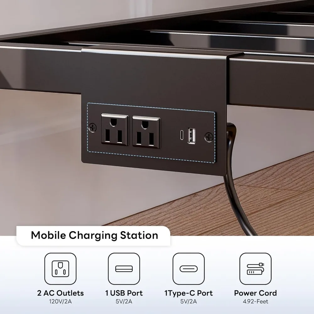 إطار سرير مزدوج الزاوية من LIKIMIO مع أدراج تخزين ومحطة شحن، وسرير نهاري مزدوج حديث مع أضواء LED وحزام منجد