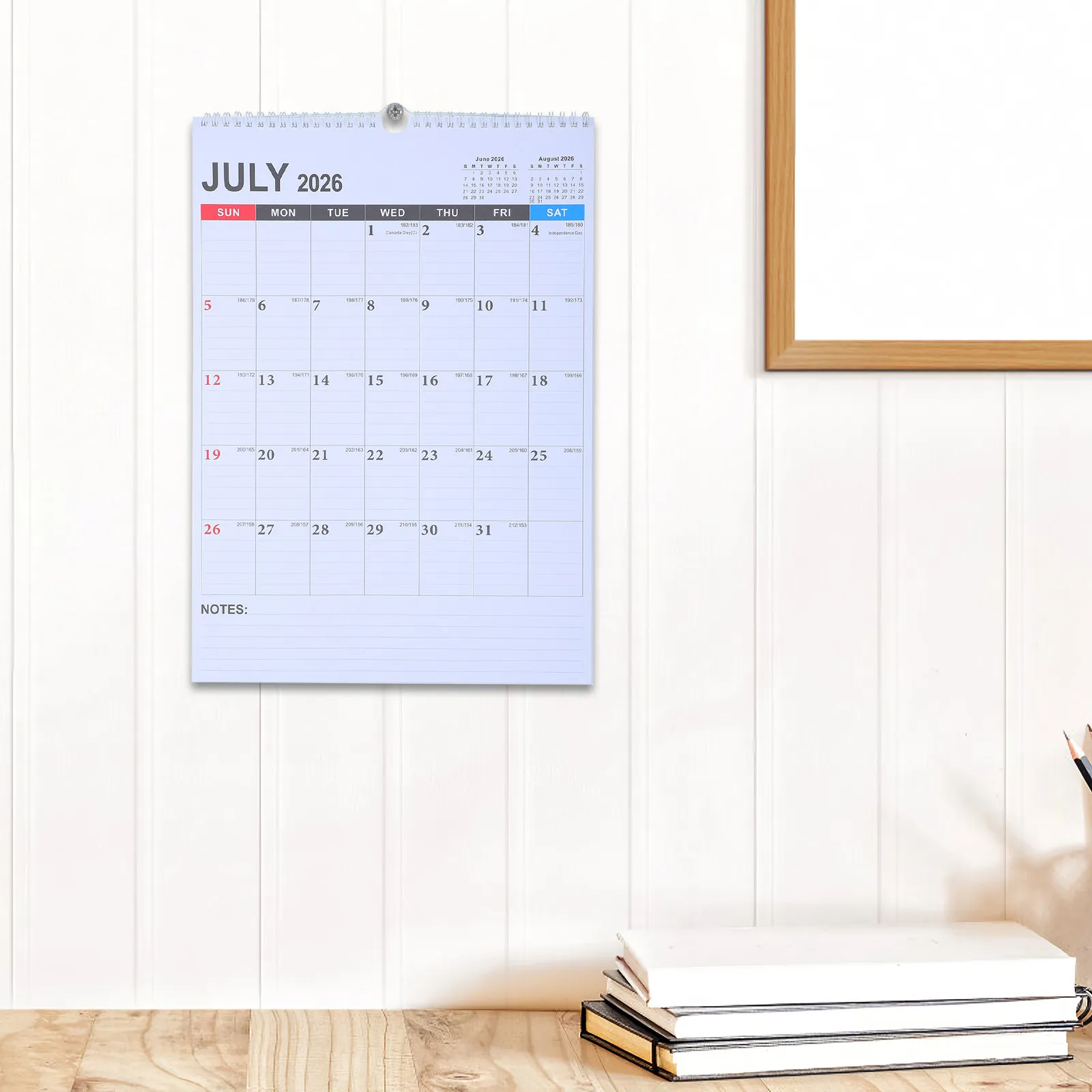 

2026-2027 Wall Calendar Vertical Large Monthly Planner Spiral Bound July to December 2027 Year Planner Office School