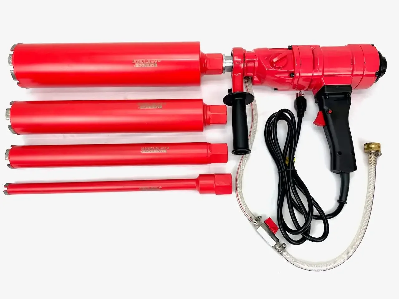 DRILL PACKAGE DEAL 4Z1 2-SPEED CONCRETE CORING DRILL by BLUEROCK TOOLS COMES WITH 1", 2", 3", & 4" BITS