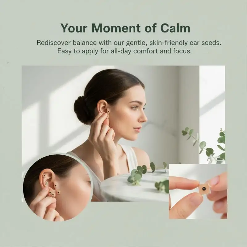 600 Stück/Beutel Samen-Aufkleber Auricular Auriculotherapie Vaccaria Ohr-Akupunktur Massage-Therapie Nadel-Patch – Detail 14