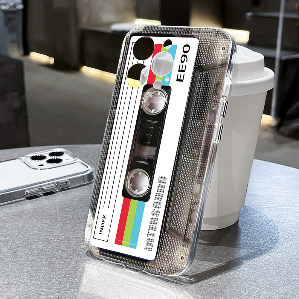 Retro-Kassetten-Kunst Klare Hülle für Samsung Galaxy S25 S24 S23 Ultra S22 S21Plus FE A56 A55 A54 A53 A36 A35 A34 5G PC Funda – Detail 20
