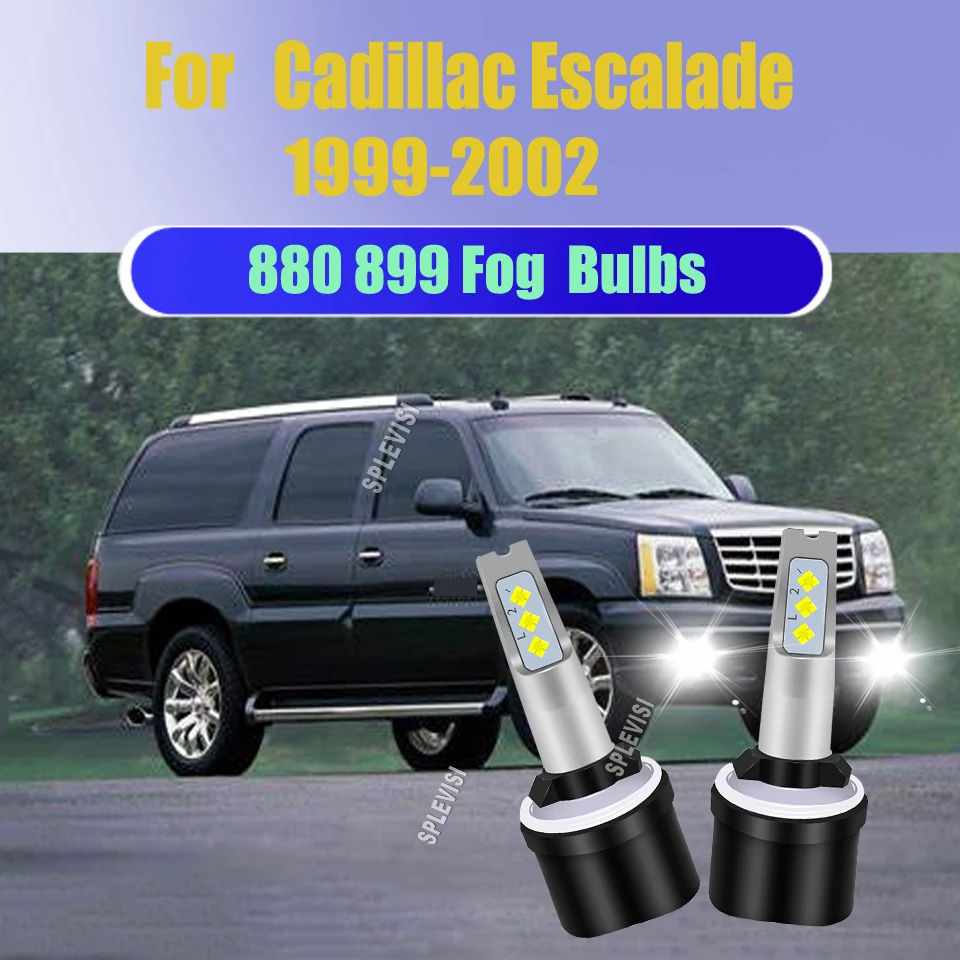 

Set of 2 Bulbs 9-16v Led Fog Light Bulb Low Power Consumption & Energy Saving For Cadillac Escalade 1999 2000 2001 2002