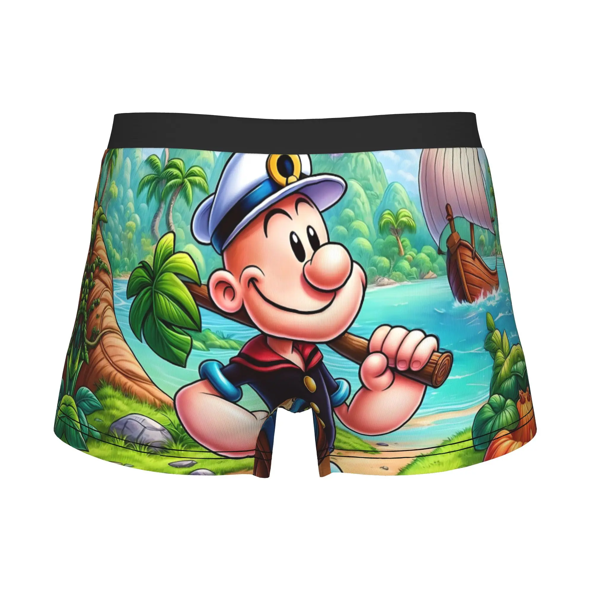 Cool P-Pop E-Eye Island Jungle Boxers Shorts Panties Male Underpants Comfortable  The S-Sailor Cartoon   Briefs Underwear