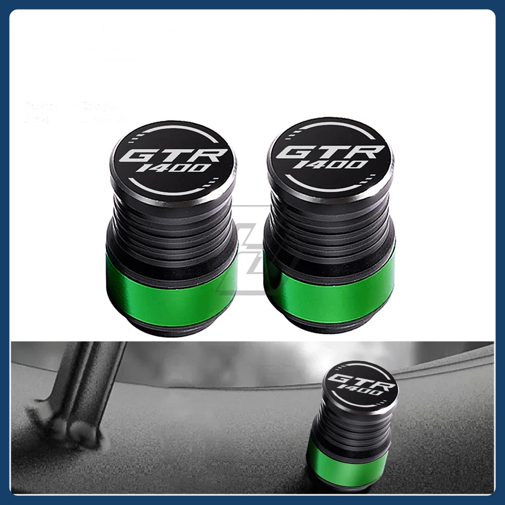 

Motorcycle Accessories Wheel Tire Valve Caps Covers Case for Kawasaki GTR1400 GTR 1400 Motorbike