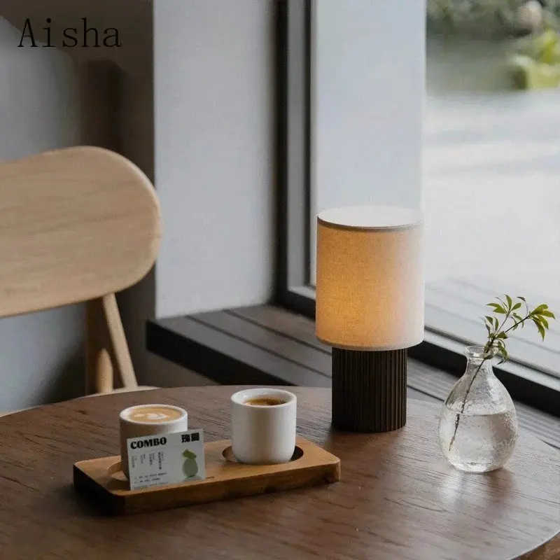 مصباح طاولة شحن محمول بسيط بتصميم دنماركي مع مفتاح لمس لديكور المنزل وغرفة المعيشة/الطعام وغرفة النوم بجانب السرير