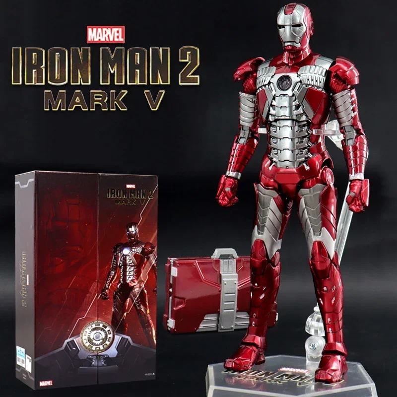 Avengers Iron Man MK5 Modelo Action Figures, Tony Stark Homem De Ferro, Coleção Genuína, Enfeites, Menino Presentes, 1:10, 7 ", 7"