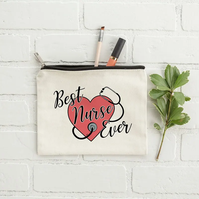 Nursing School BSN Makeup Travel Bag purses Gift for RN Canvas Gift for Nurse Makeup Bag Personalized Makeup Bag Nurse Gift Bag